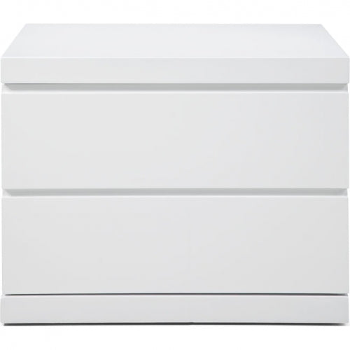 Anna Nightstand Small in High Gloss White (Set of 2) by Whiteline Modern Living