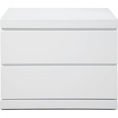 Anna Nightstand Small in High Gloss White (Set of 2) by Whiteline Modern Living