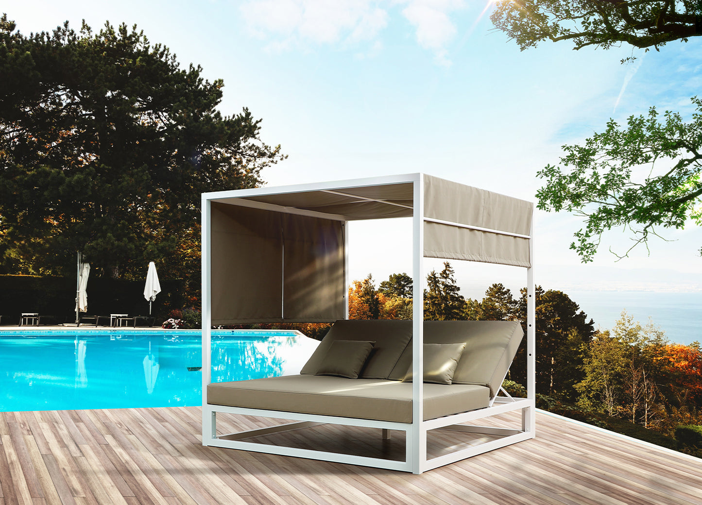 Whiteline Modern Living Ava Gazebo in White GAZ1681-WHT