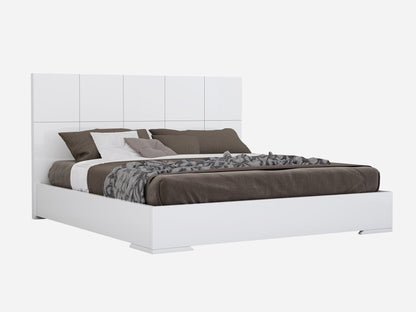 Anna King Bed in High Gloss White