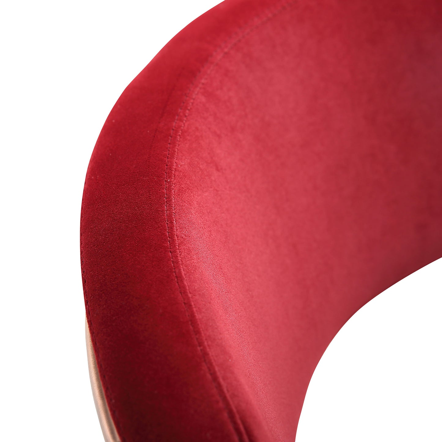 Nova Adjustable Bar Stool in Red Velvet & Rose Gold Stainless Steel by Whiteline Modern Living