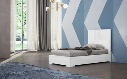 Anna Twin Bed in High Gloss White