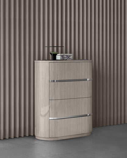 Waves Chest in High Gloss Beige Angley Finish