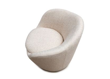 Stone Accent Chair in Cream Beige Fabric & Black Base by Whiteline Modern Living