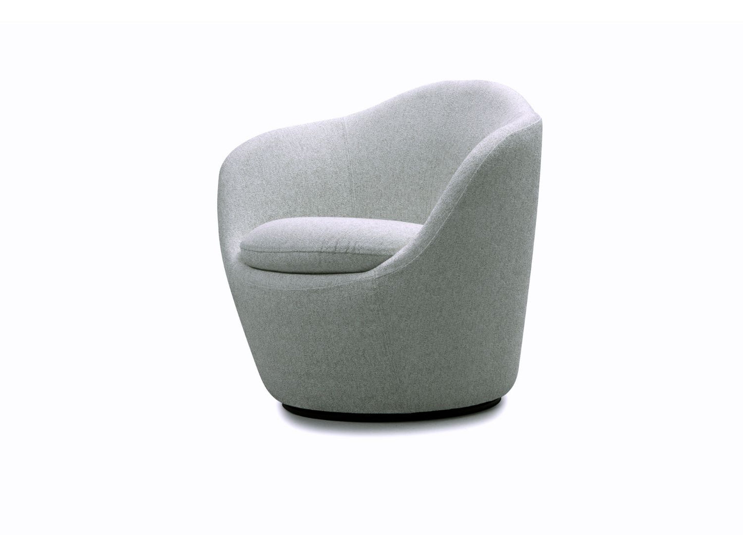 Stone Accent Chair in Light Grey Fabric & Black Base by Whiteline Modern Living