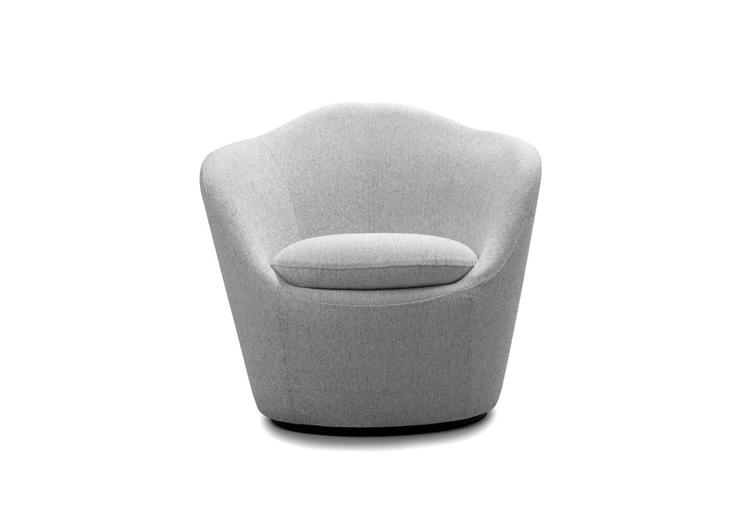 Stone Accent Chair in Light Grey Fabric & Black Base by Whiteline Modern Living