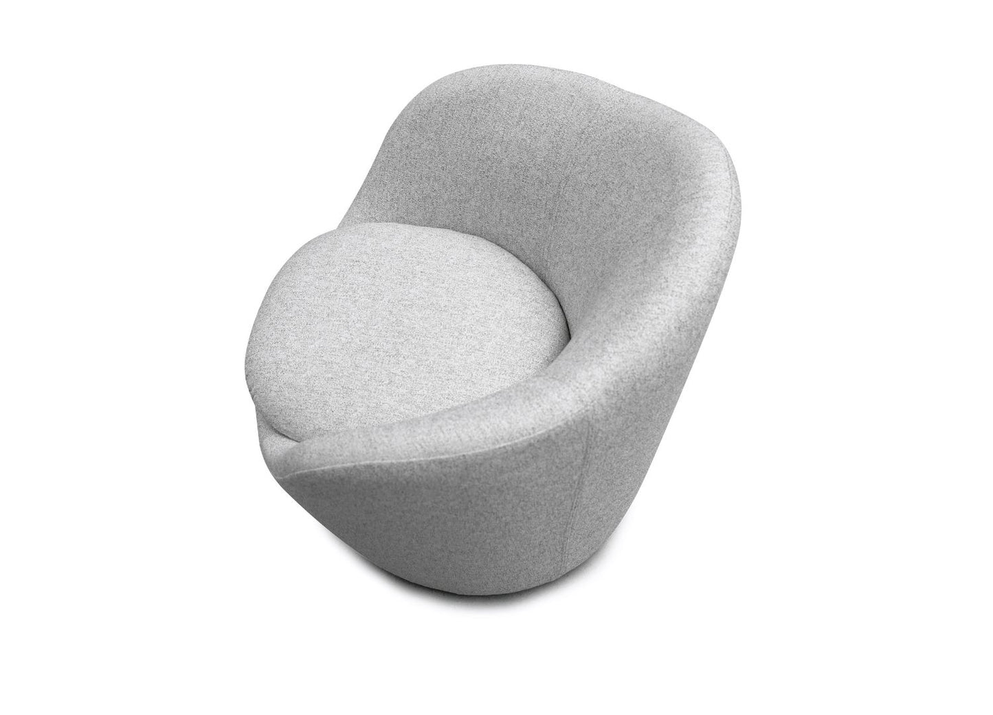 Stone Accent Chair in Light Grey Fabric & Black Base by Whiteline Modern Living