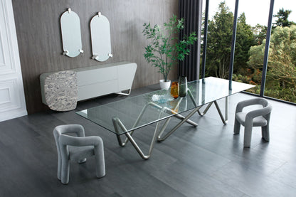 Contemporary Mirage Dining Chair with Sculpted Design