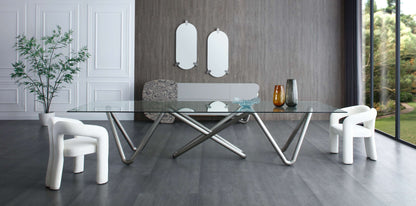 Contemporary Mirage Dining Chair with Sculpted Design