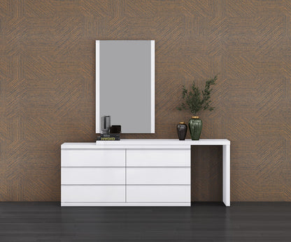 Anna Double Dresser in High Gloss White