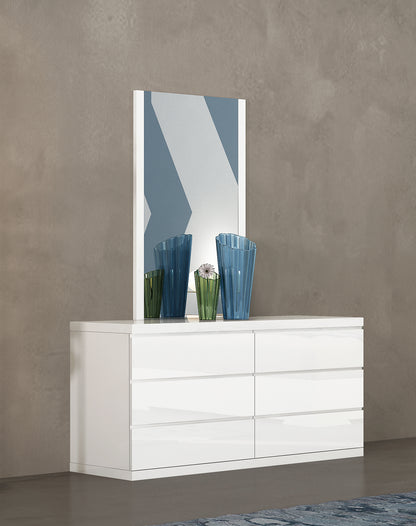 Anna Double Dresser in High Gloss White