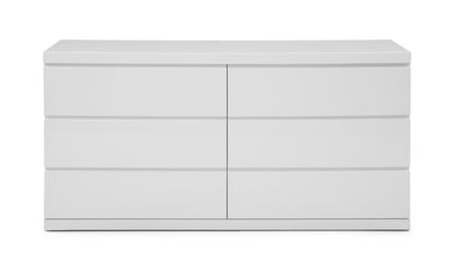 Anna Double Dresser in High Gloss White