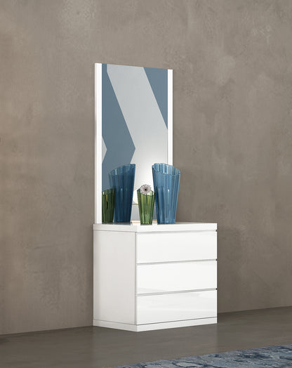 Anna Single Dresser in High Gloss White