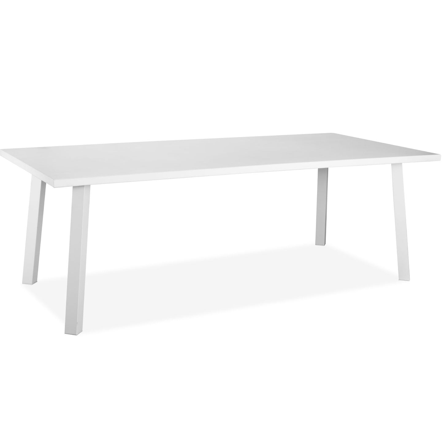 Rio Indoor Outdoor 87" Dining Table in White Aluminum by Whiteline Modern Living