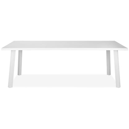 Rio Indoor Outdoor 87" Dining Table in White Aluminum by Whiteline Modern Living