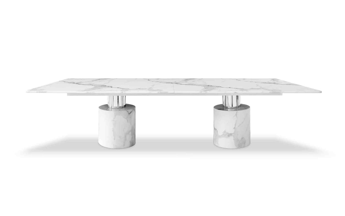 Elegant Geneva Dining Table – Timeless White Finish