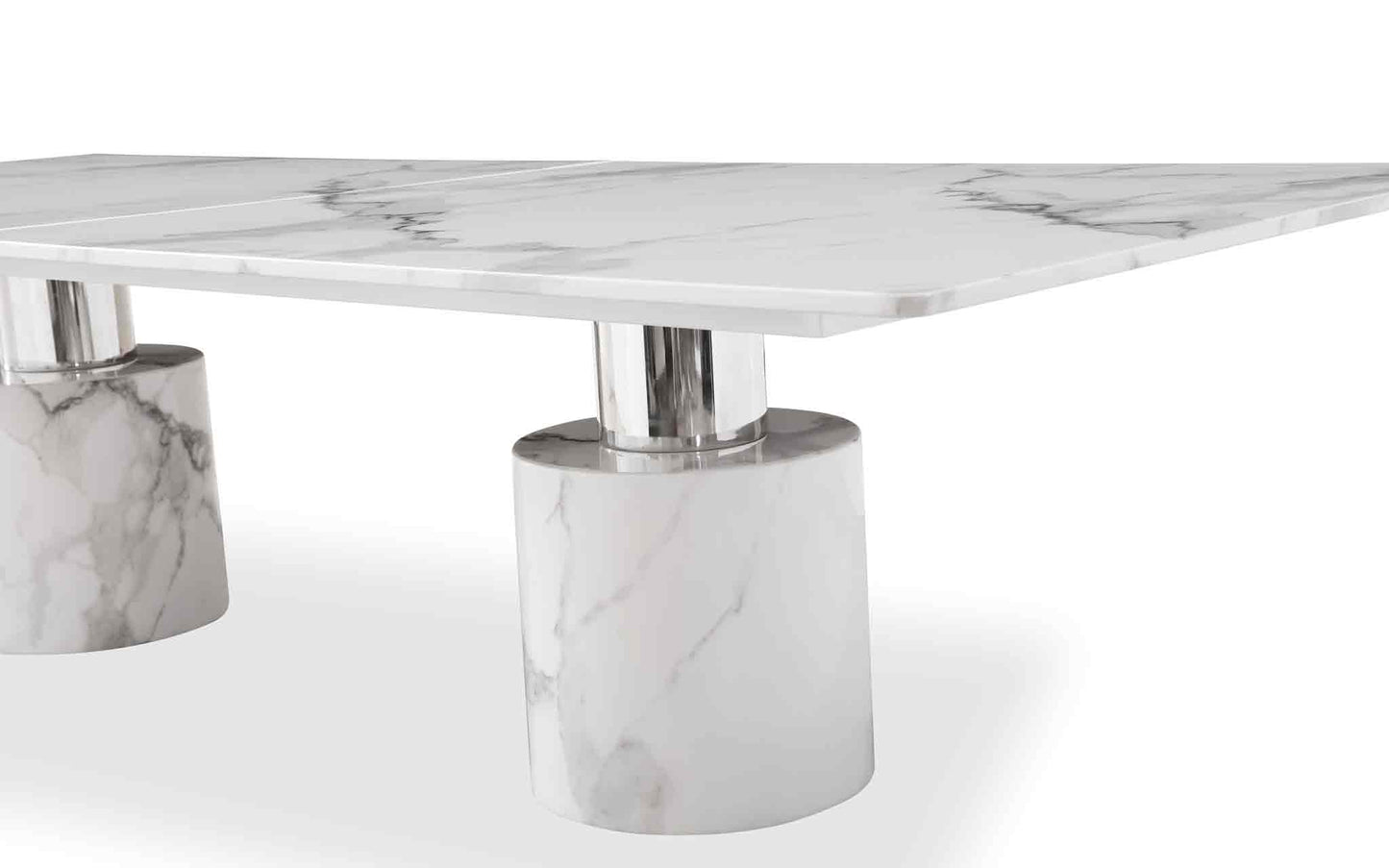 Elegant Geneva Dining Table – Timeless White Finish