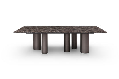 Envie Luxury Dining Table – Marble & Black Bronze Elegance