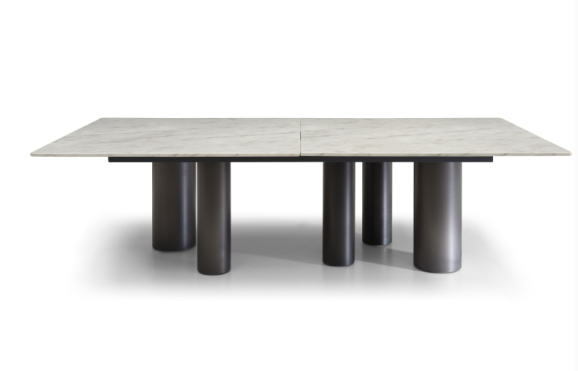 Envie Luxury Dining Table – Marble & Black Bronze Elegance