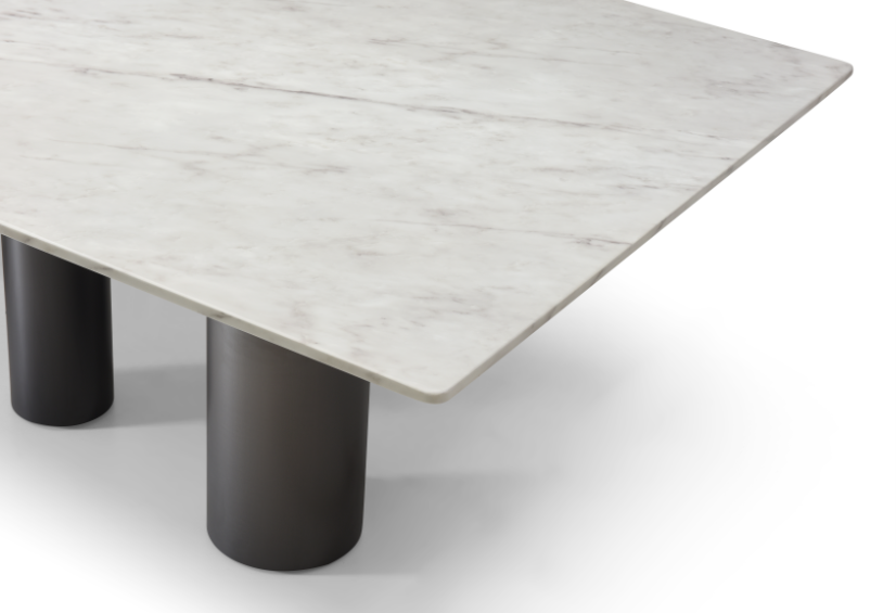 Envie Luxury Dining Table – Marble & Black Bronze Elegance