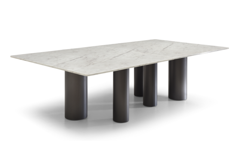 Envie Luxury Dining Table – Marble & Black Bronze Elegance