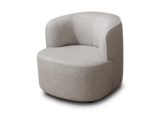 Denn Curved Accent Chair in Light Grey & Black by Whiteline Modern Living