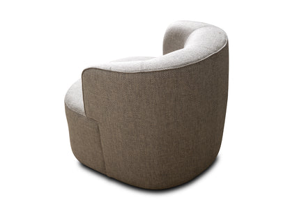 Denn Curved Accent Chair in Light Grey & Black by Whiteline Modern Living