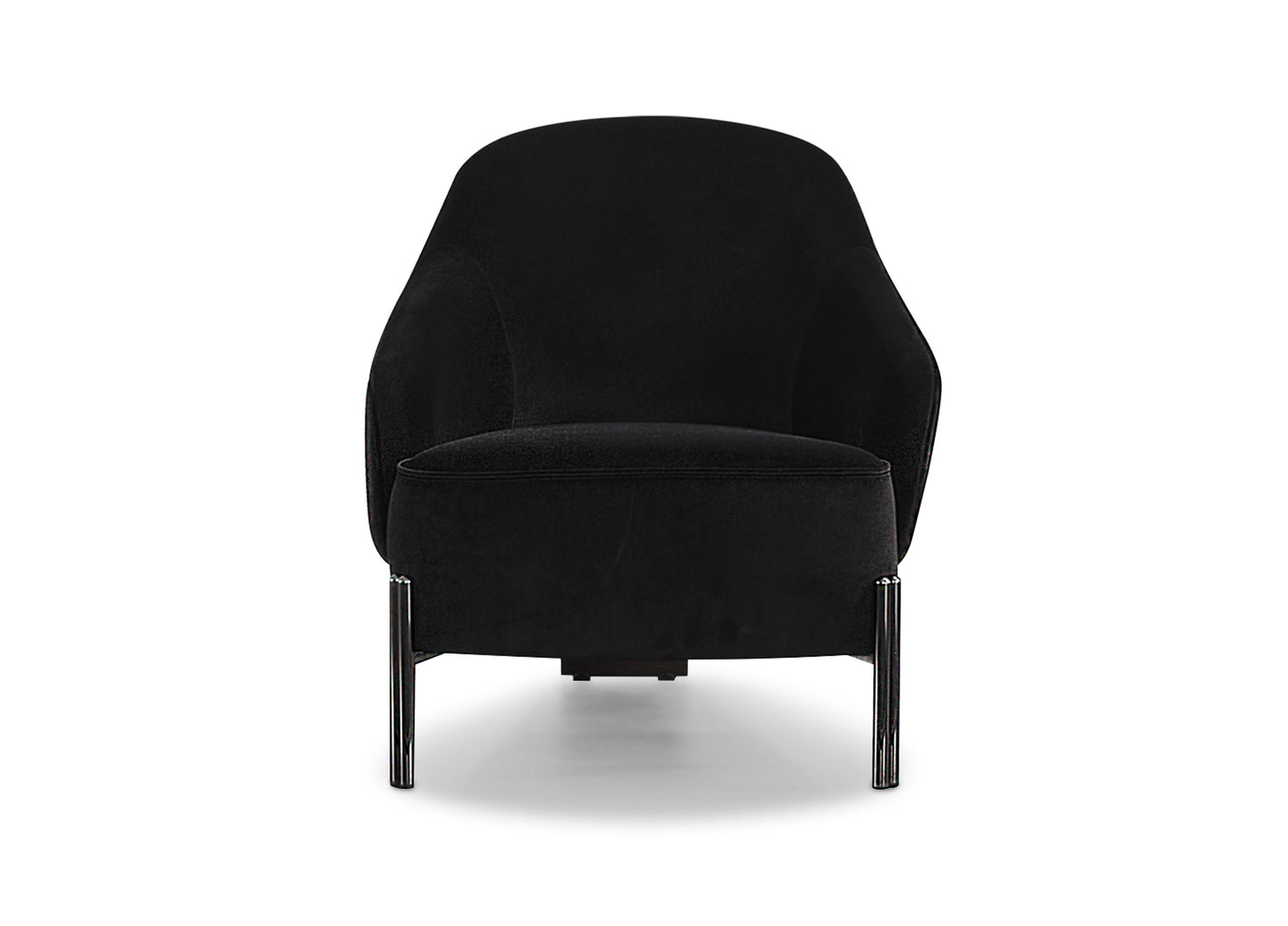 Favori Accent Arm Chair in Black Fabric & Smokey Nickel by Whiteline Modern Living