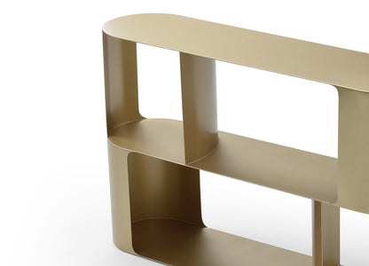 Knox Console Table in Brushed Gold Metal by Whiteline Modern Living