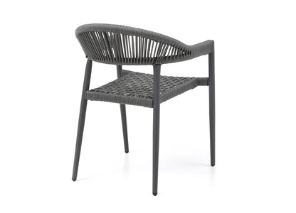 Whiteline Modern Living Leyla Outdoor Dining Armchair in Gray DAC1677-GRY (Set of 4)