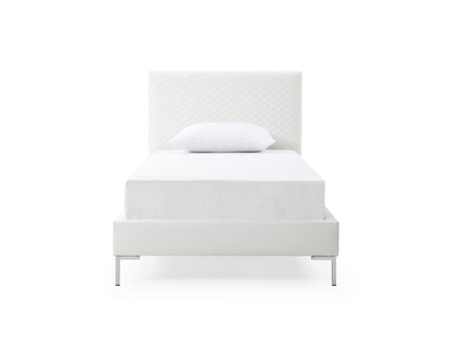 Whiteline Liz Twin Bed in White BT1689P-WHT