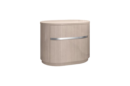 Waves Nightstand in High Gloss Beige (Set of 2)