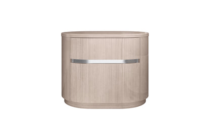 Waves Nightstand in High Gloss Beige (Set of 2)