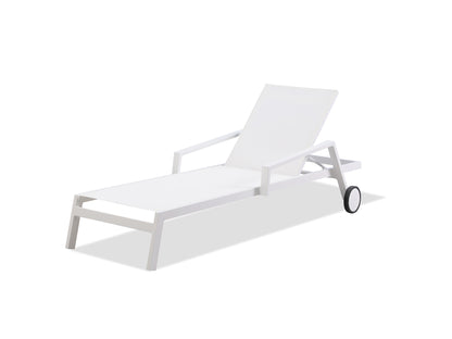 Whiteline Modern Living Bondi Outdoor Chaise in White (Set of 2) CL1534-WHT