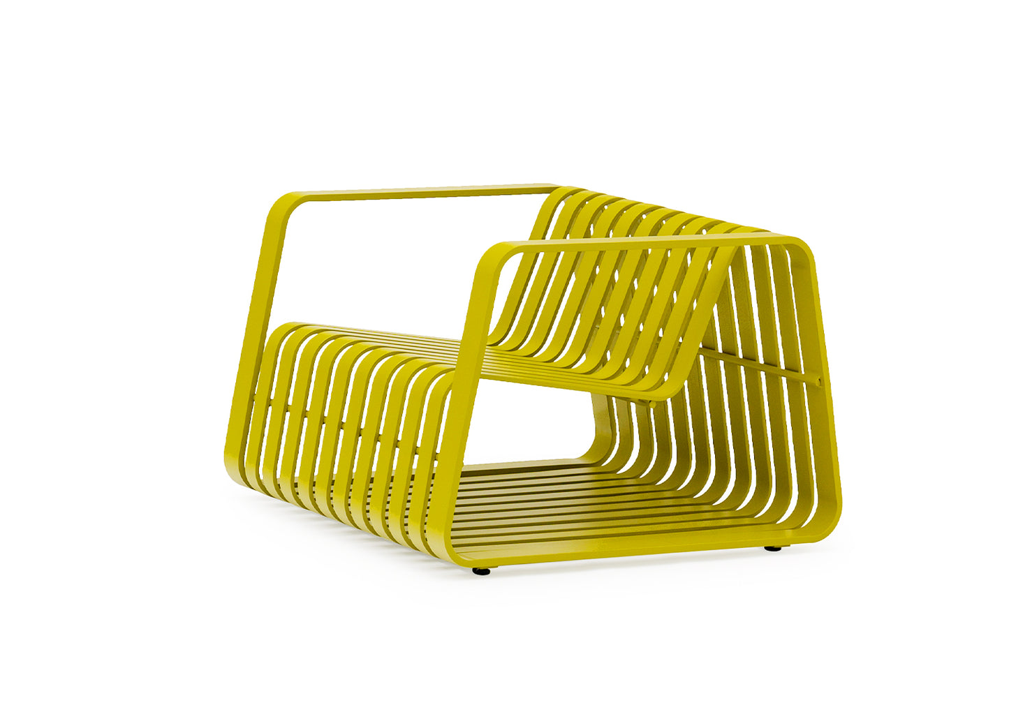 Ocean Indoor Outdoor Accent Chair in Powder Coated Green Aluminum by Whiteline Modern Living