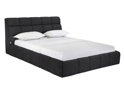 Owen Queen Bed in Tufted Dark Grey Fabric by Whiteline Modern Living