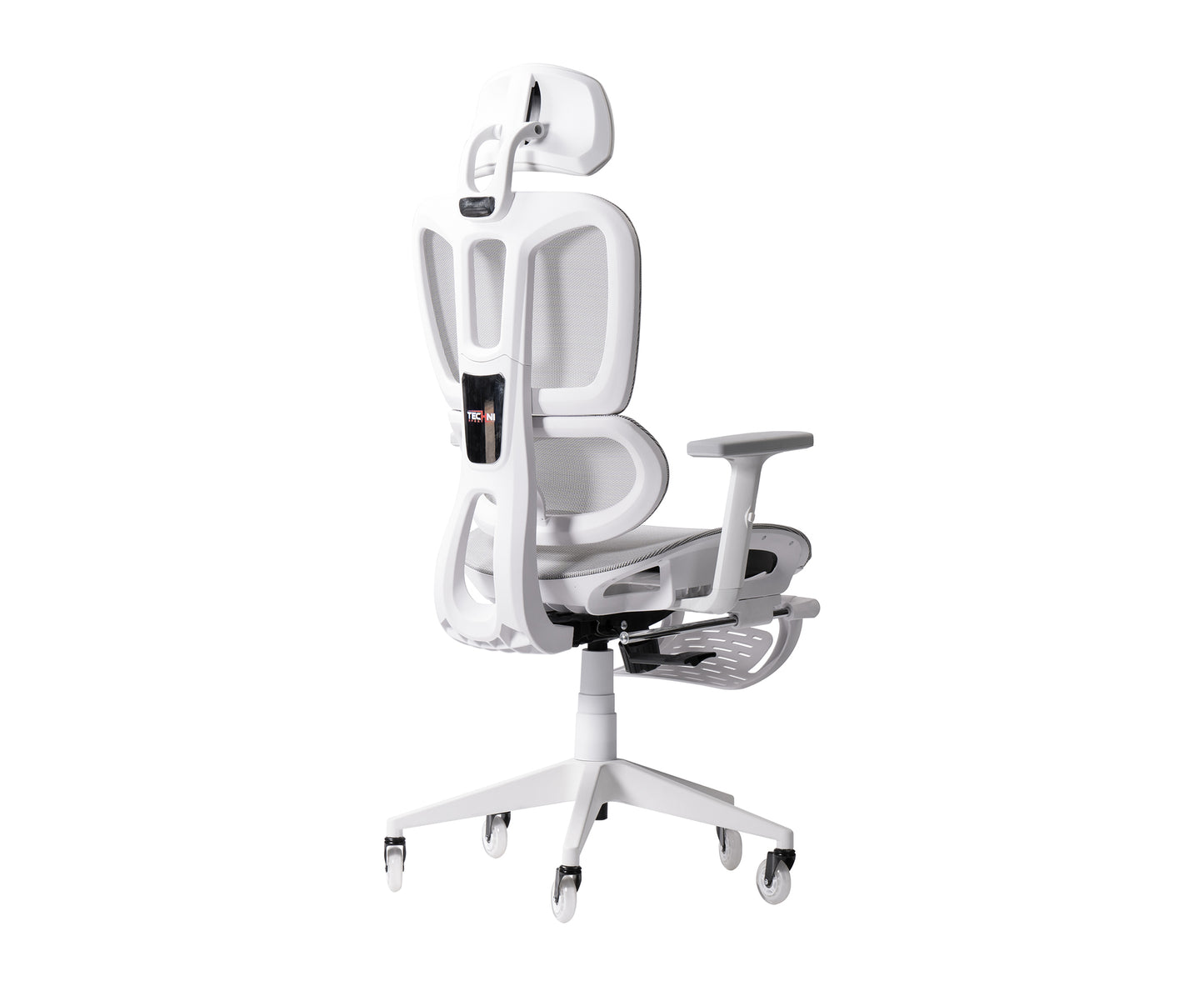 AirFlex2 White Mesh Gaming Chair with Foot Rest