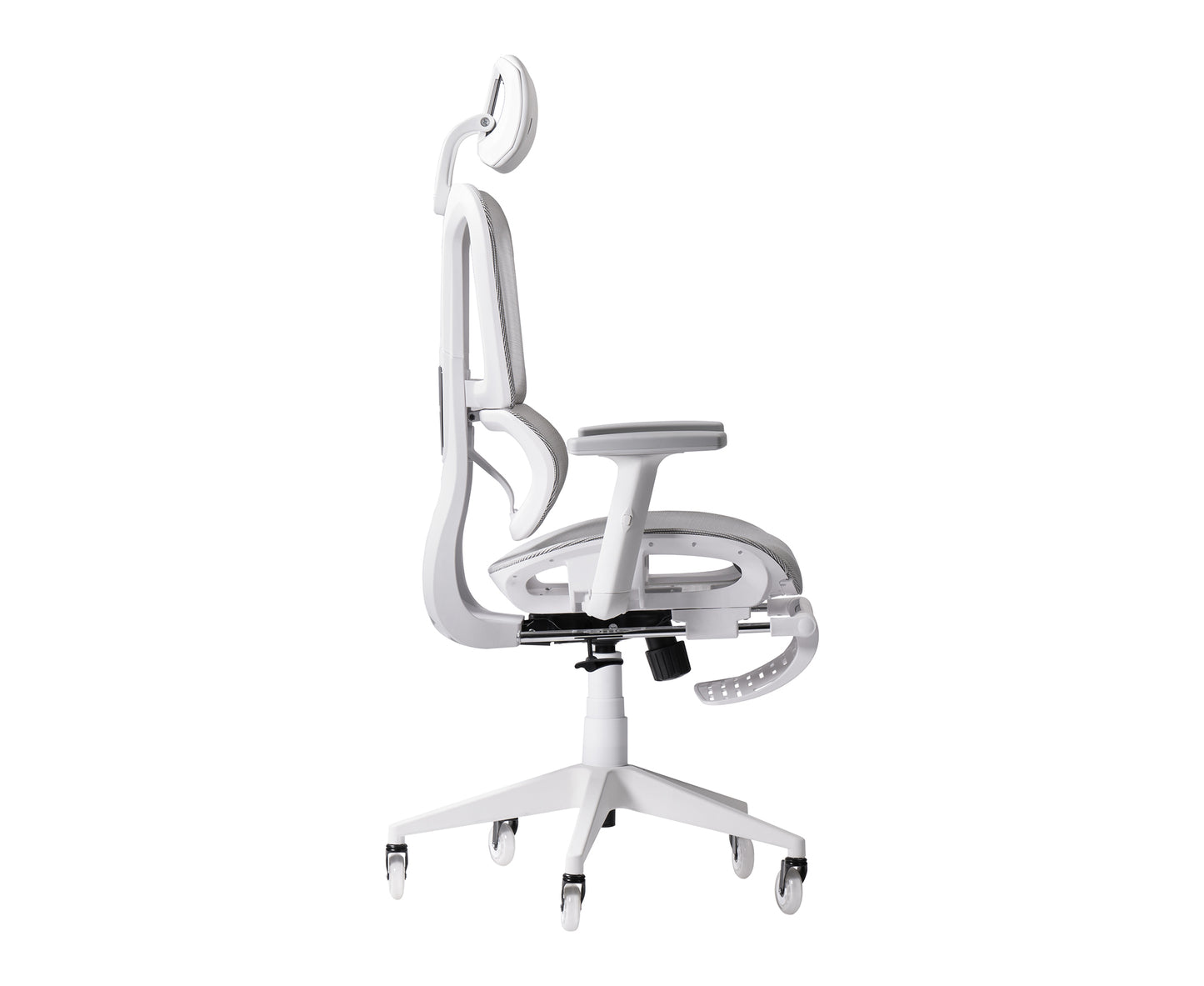 AirFlex2 White Mesh Gaming Chair with Foot Rest