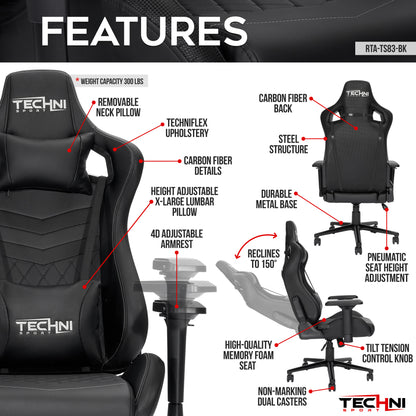 GameMaster Black Gaming Chair