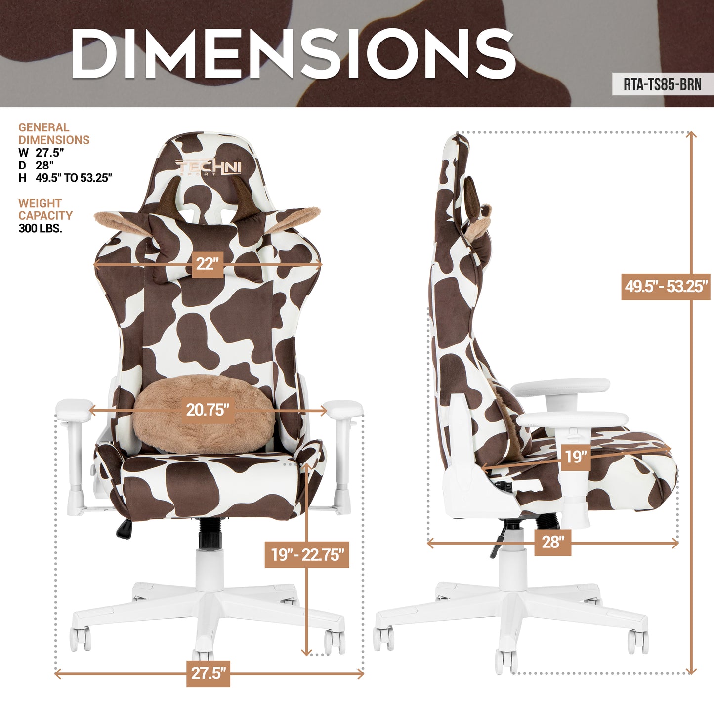 Chocolate Cow Gaming Chair