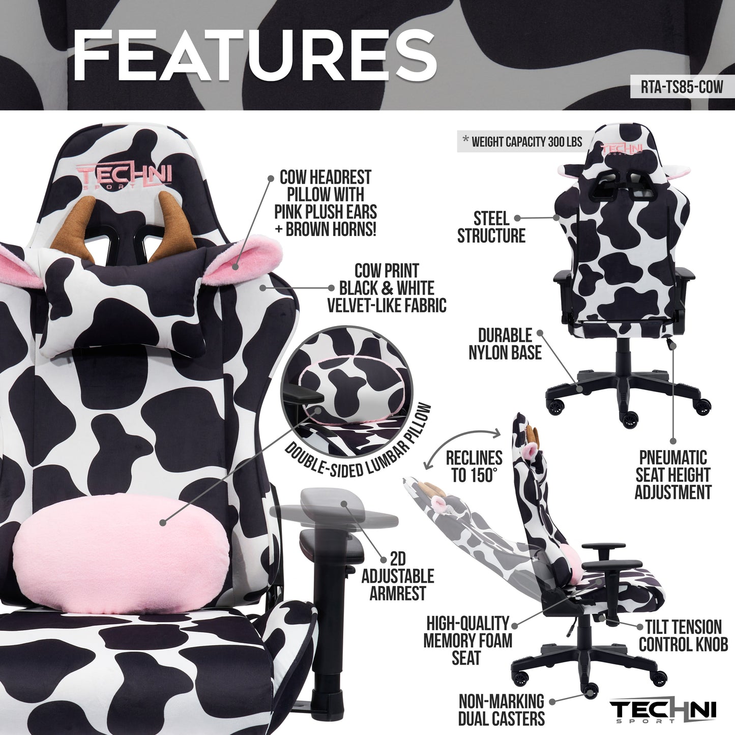 Cow Gaming Chair