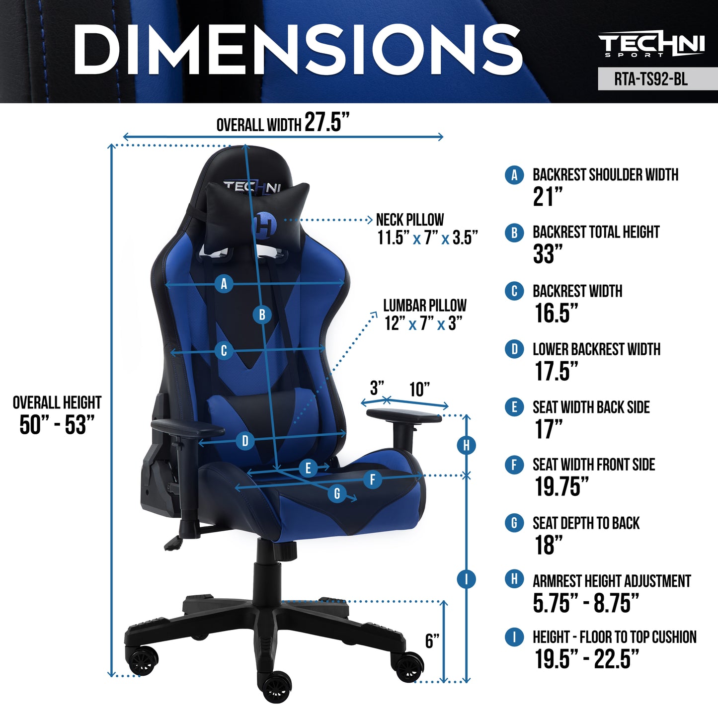 ProGamer2 Blue Gaming Chair