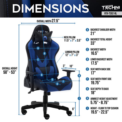 ProGamer2 Blue Gaming Chair