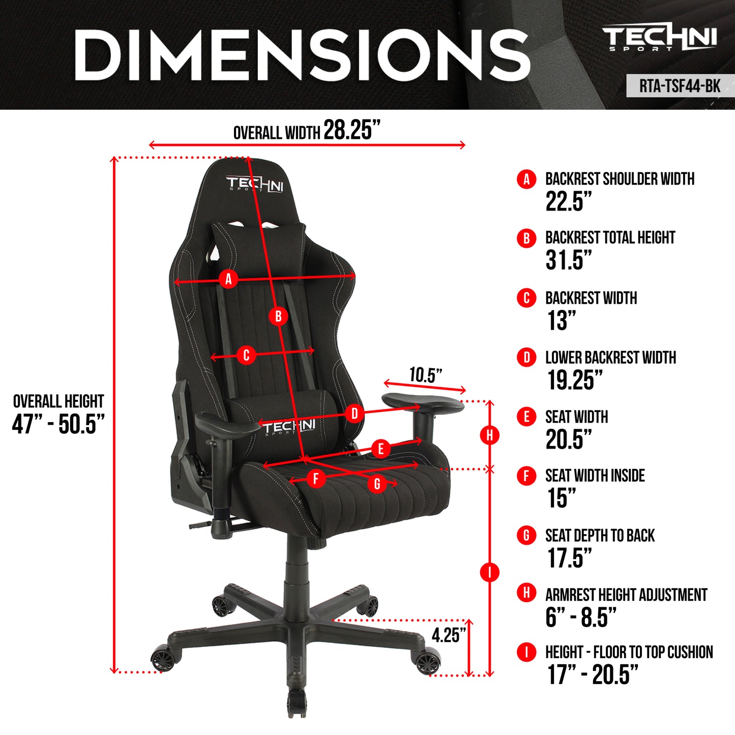 Echo Black Gaming Chair