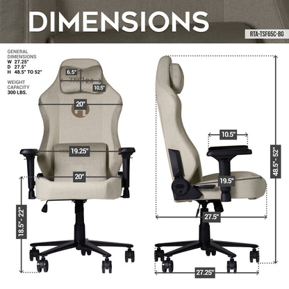 Orion Beige Gaming Chair