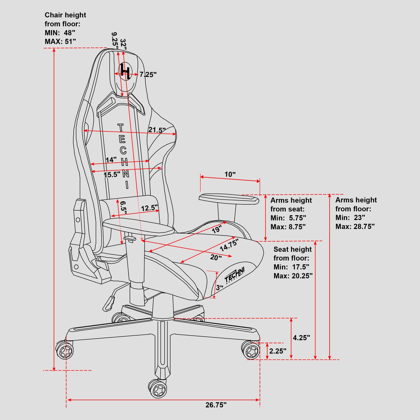 Echo 2 Black Gaming Chair