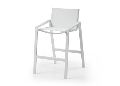 Rio Indoor Outdoor Bar Stool in White Aluminum (Set of 2) by Whiteline Modern Living