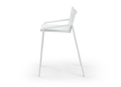 Rio Indoor Outdoor Bar Stool in White Aluminum (Set of 2) by Whiteline Modern Living