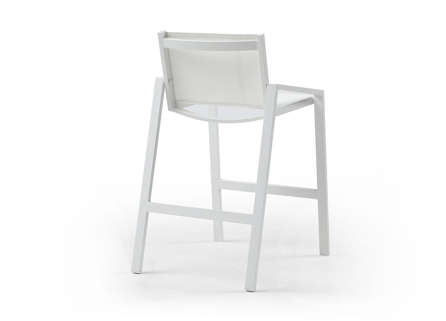 Rio Indoor Outdoor Bar Stool in White Aluminum (Set of 2) by Whiteline Modern Living