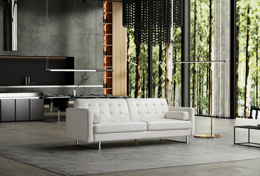 Giovanni Sofa Bed – Stylish Comfort with Faux Leather Upholstery